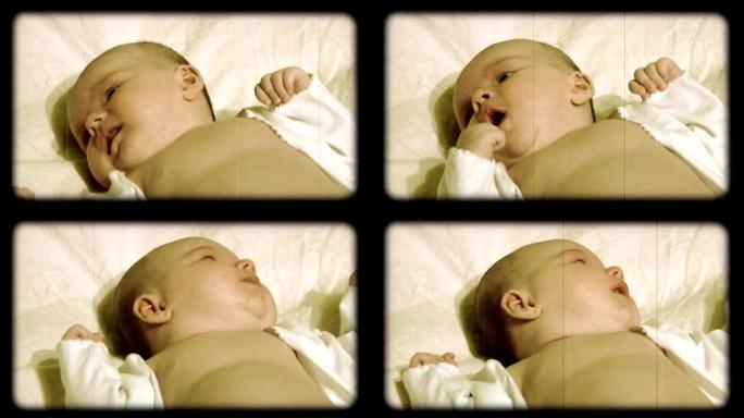在reel电影中风格化的新生婴儿
