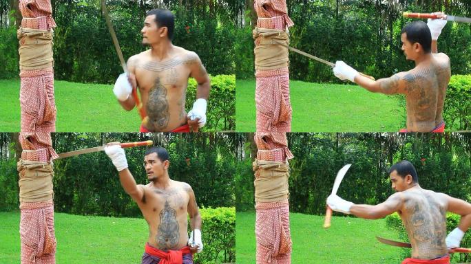 泰国传统武术中的Daab Song Meu