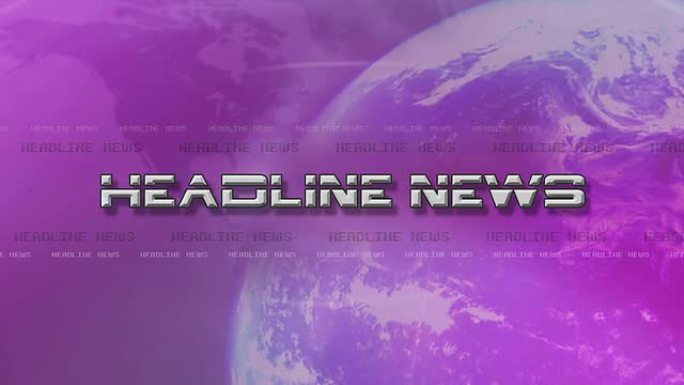 头条新闻刺痛的高分辨率保险杠动画。镜头耀斑显示文字，并带有旋转光球-粉红色/紫色
