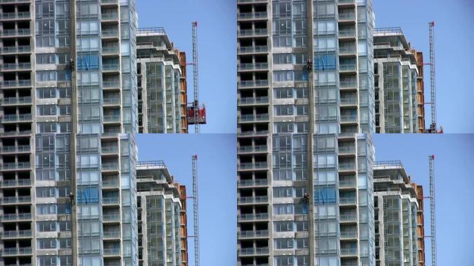 工人洗新高层公寓楼 (HD 1080p30)