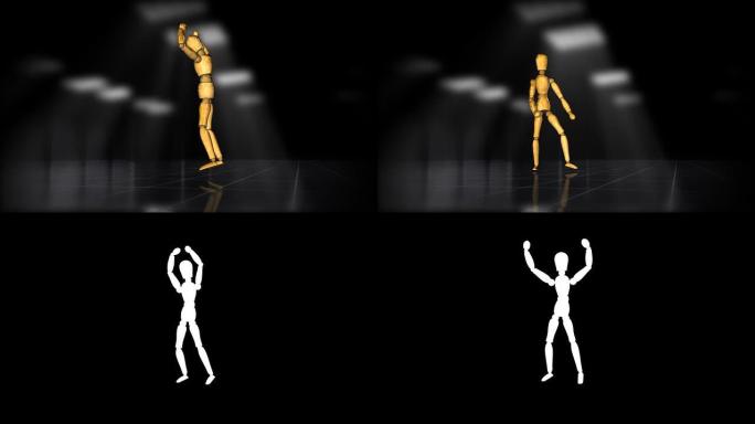 木制人体模型欢乐之舞，阿尔法频道
