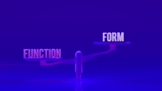 形式和功能权重，平衡，比例循环动画背景