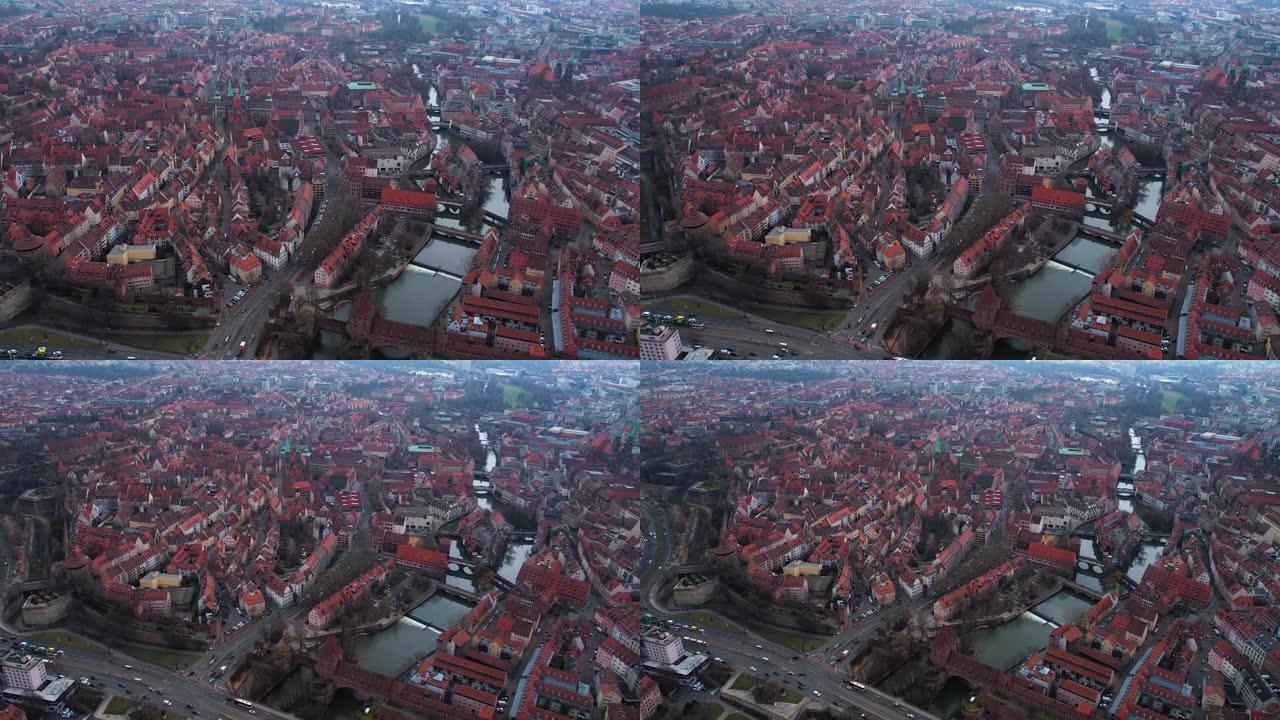 纽伦堡市周围的鸟瞰图