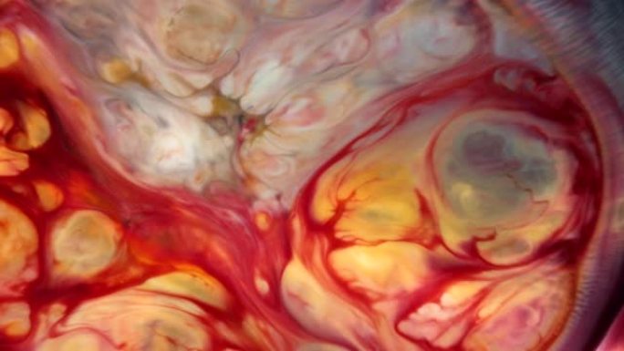 墨水流体艺术滴膨胀彩色宇宙混沌漩涡抽象美丽纹理流动背景