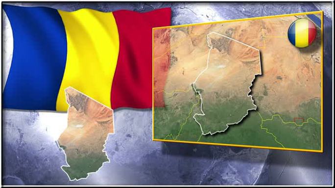 查德旗和地图动画