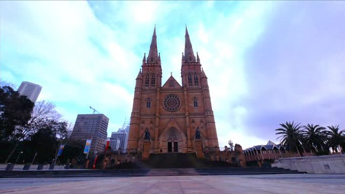 悉尼圣玛丽大教堂的时间流逝