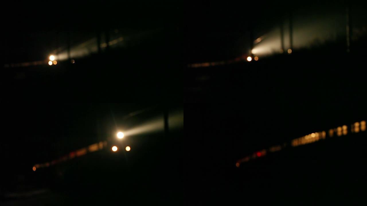 波克夜车火车行驶视频素材