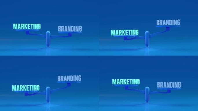 营销和品牌权重，平衡，比例循环动画背景