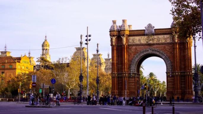 西班牙巴塞罗那: 巴塞罗那的Arco de Triunfo de Barcelona