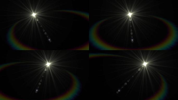 光透镜耀斑从左至右光线动画