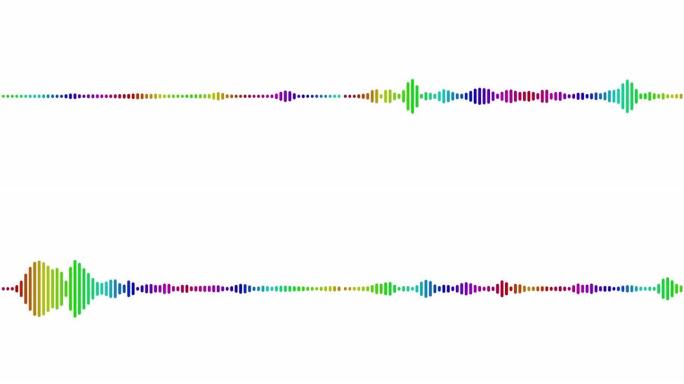 孤立在白色背景上的声波。数字声波均衡器。黑白概念下的音频技术wave概念和设计强调简约。