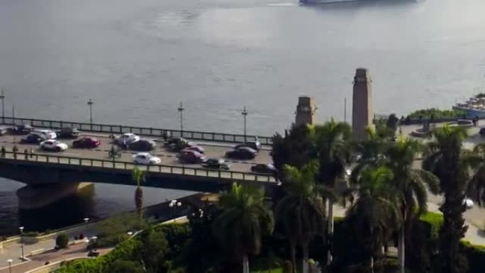 开罗时间穿过盖斯尔-尼尔桥