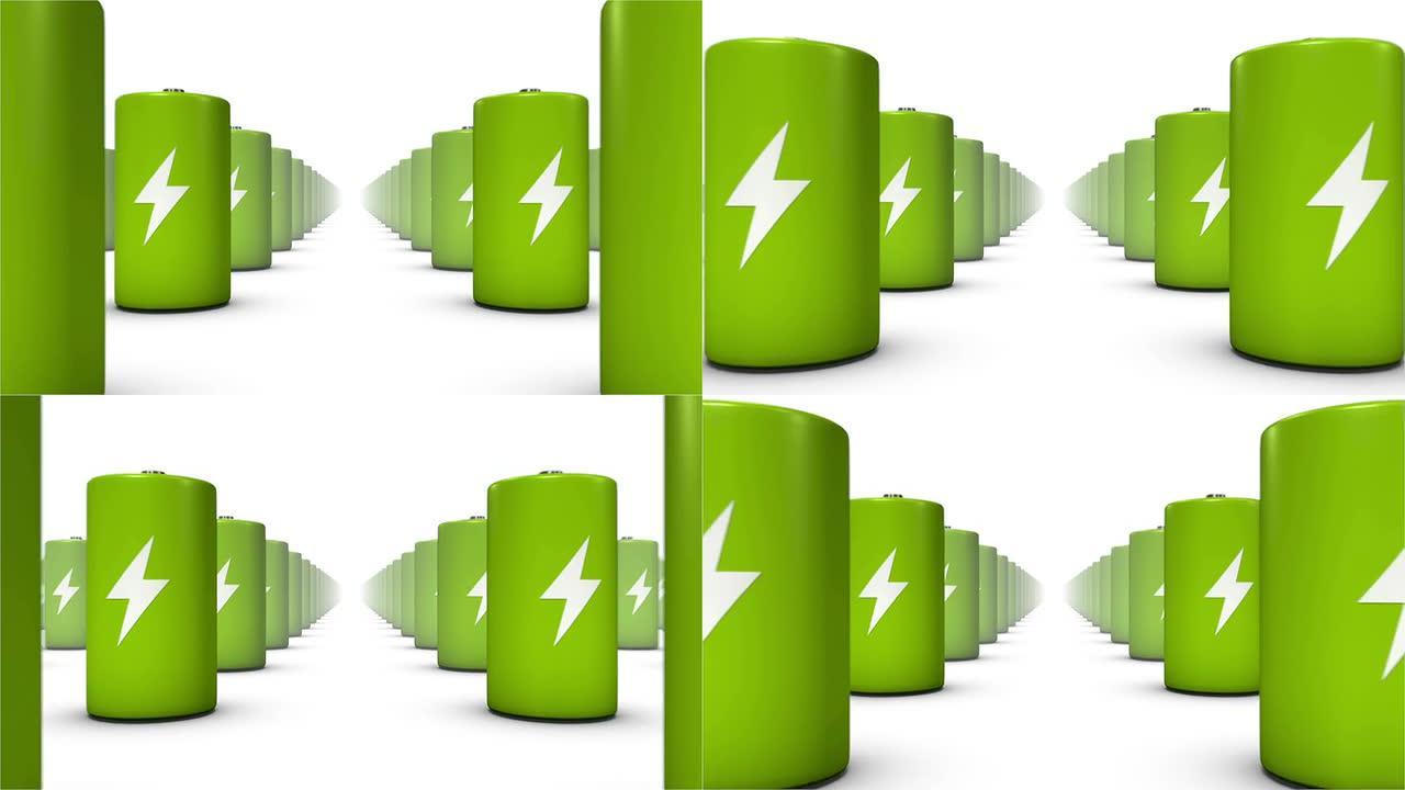 无端电池低角度回路 (绿色)