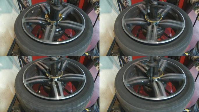 修理和更换轮胎带声音的视频机械师运输