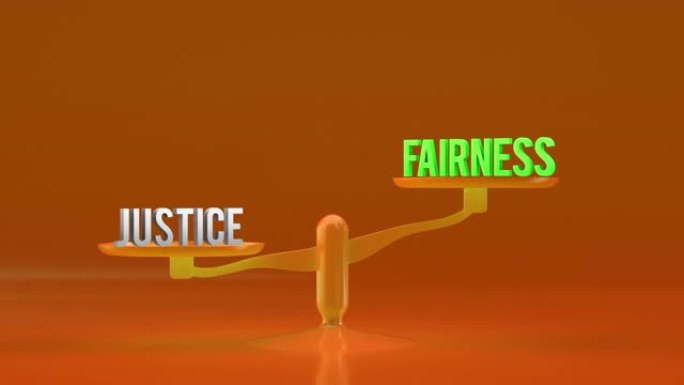 正义与公平权重，平衡，比例循环动画背景