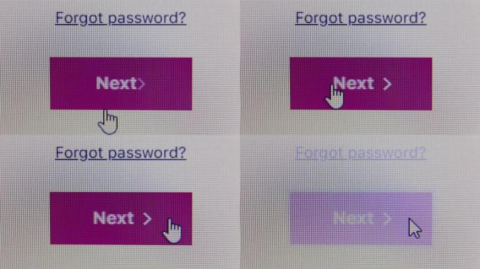 网站浏览器中屏幕上的按钮为红色，带有白色文本: next。