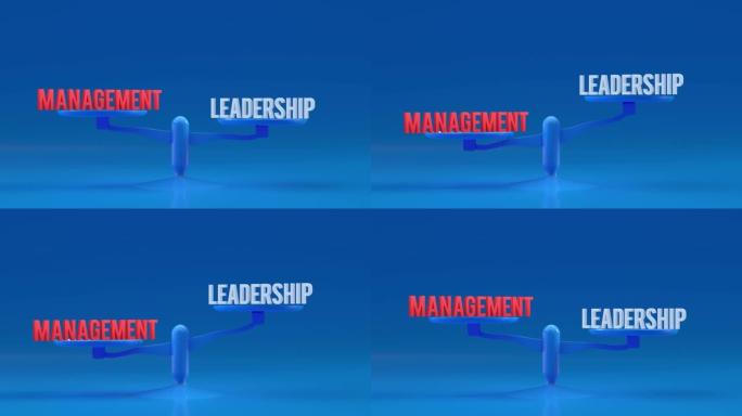 管理和领导权重，平衡，比例循环动画背景