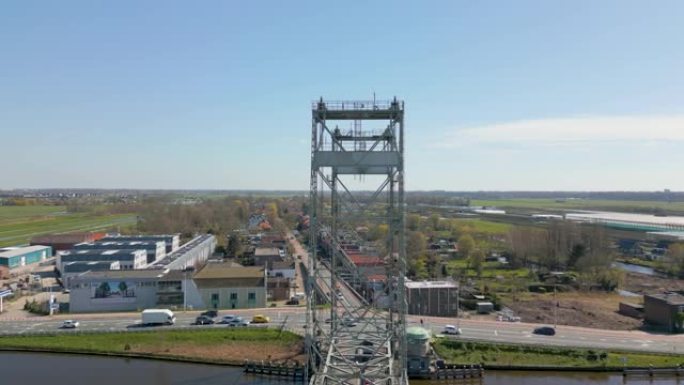 无人机在Waddinxveen的吊桥