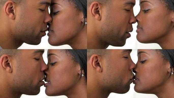 黑人情侣接吻