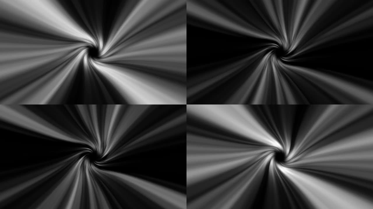 运动造成的光损失，虫洞黑洞灰色3D漩涡旋转涡旋彩色隧道光的动画未来技术抽象背景虚拟现实，光速，时空弦