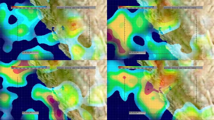 天气雷达数字卫星地图 (北加利福尼亚州)