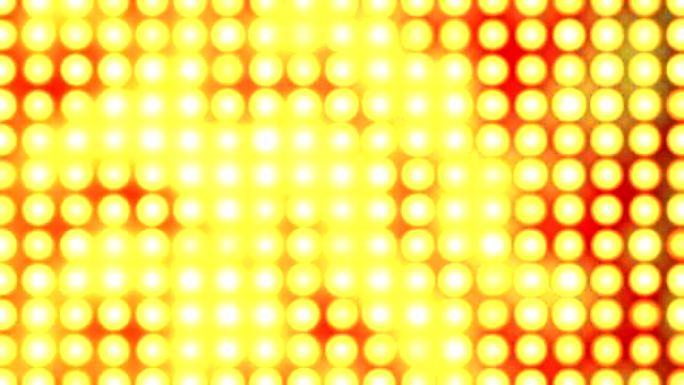 黄色发光二极管灯墙动画高清