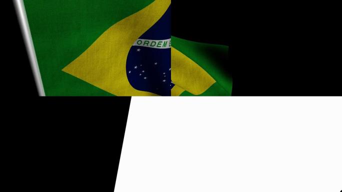 带有Alpha/Matte的巴西旗过渡LtoR