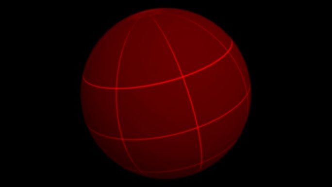 旋转红色地球仪