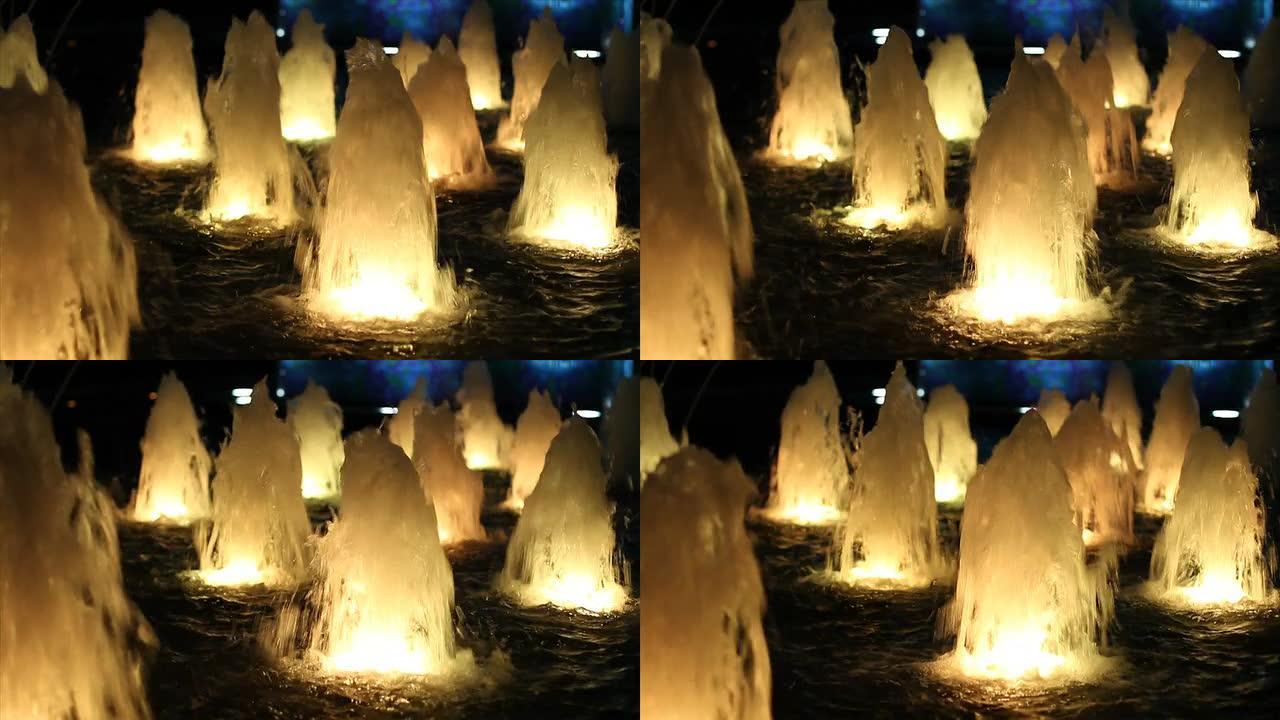 晚上的喷泉