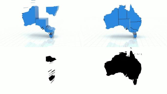 3d澳大利亚地图