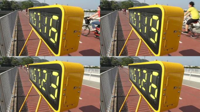 自行车道上的运动计时器