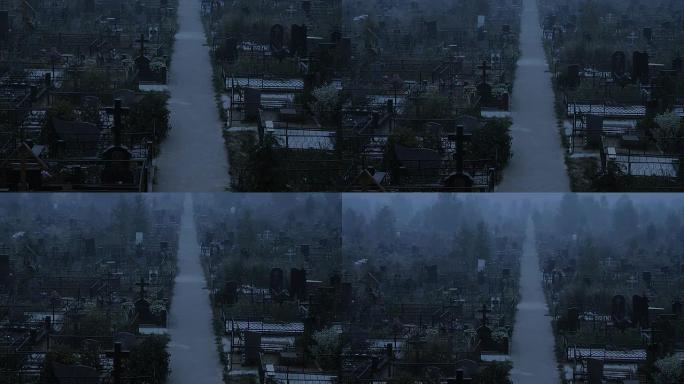 坟墓中的迷雾之夜，惊悚片/恐怖电影的镜头