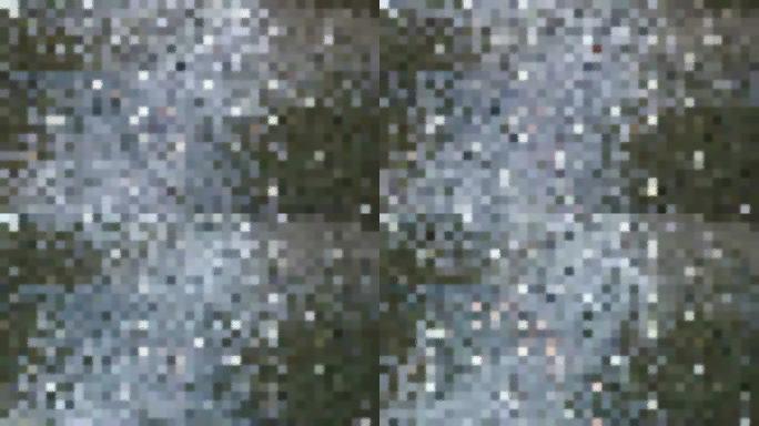 闪烁抽象像素背景