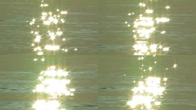 阳光照射在水面上。