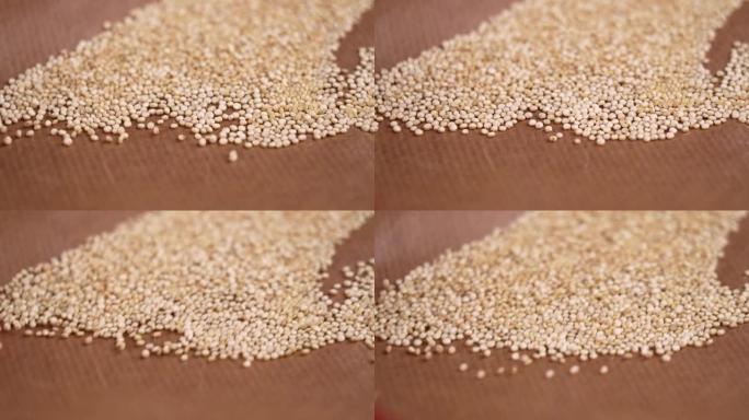 生有机藜麦饮食种子摇动清洁