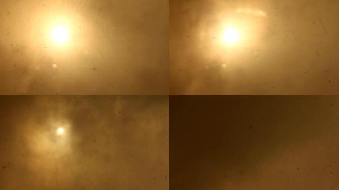 夜空上盘旋的暴风云