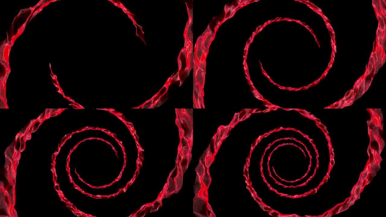 能量螺旋黑色和红色