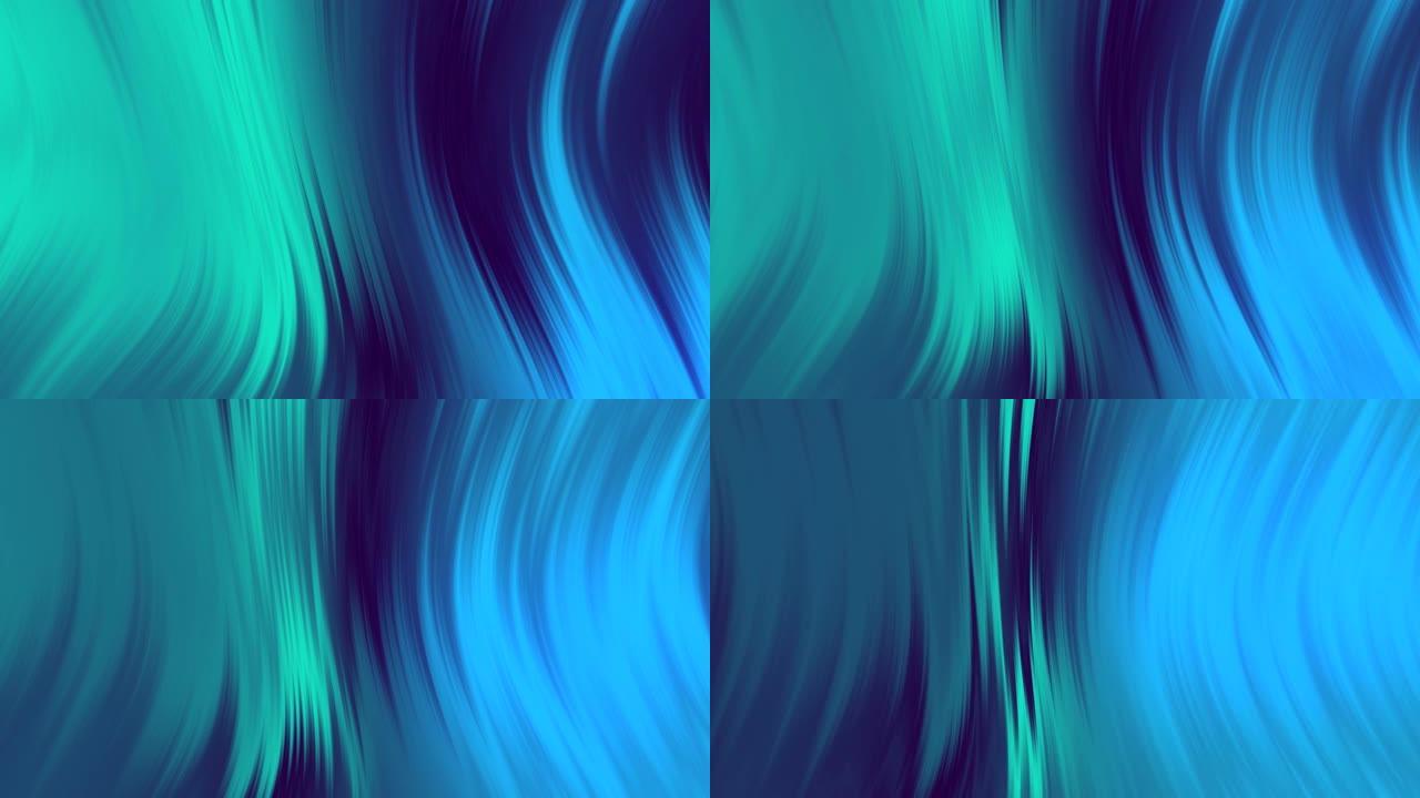 4k抽象蓝绿背景动画无缝循环。
