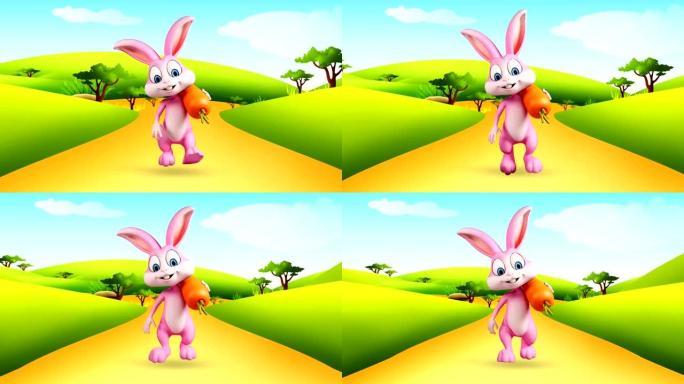 胡萝卜复活节兔子