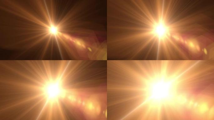 中心光功率增加的发光太阳动画