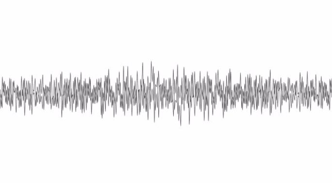 孤立在白色背景上的声波。数字声波均衡器。黑白概念下的音频技术wave概念和设计强调简约。