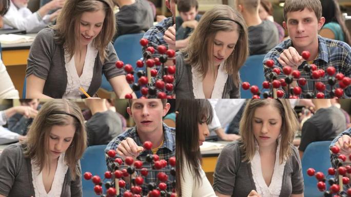 学生在化学实验室学习
