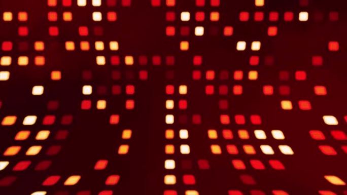4k抽象数字灯箱照明背景。闪烁闪烁闪亮的方形。马赛克灯光显示模糊，数据，方块，网络数字，未来，理想的