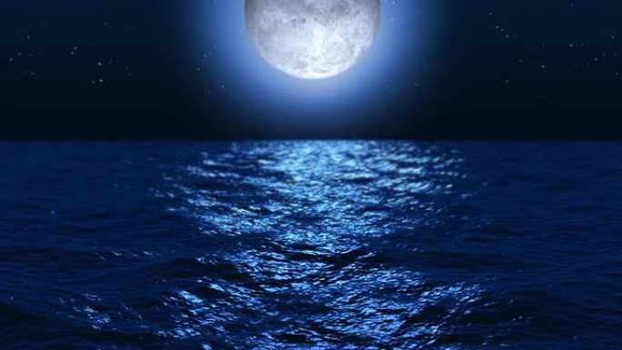 夜晚的月光海洋