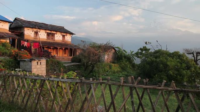 尼泊尔山区的私人住宅。