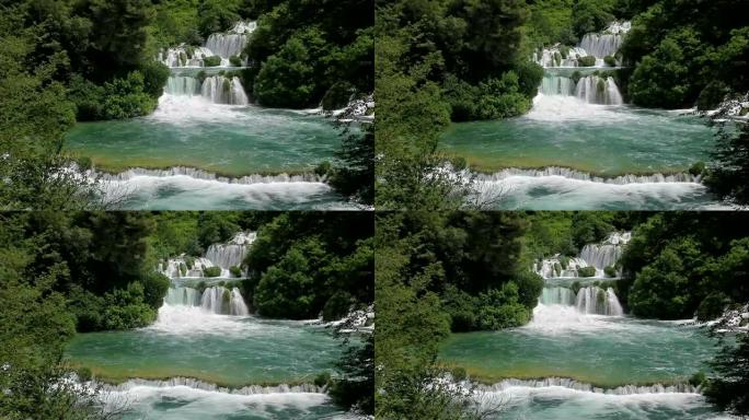 克罗地亚国家公园克尔卡的瀑布