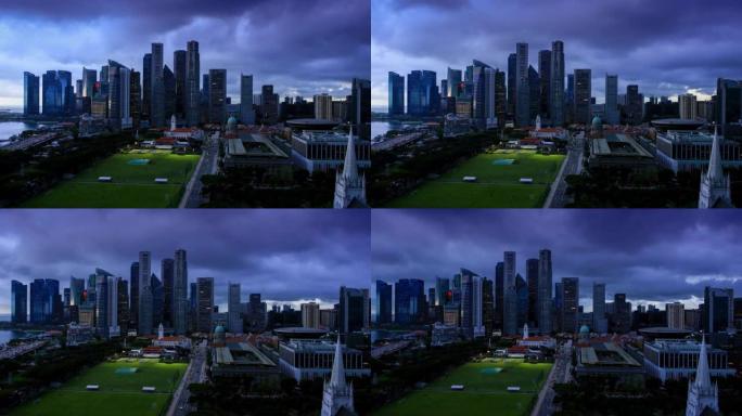 新加坡天际线: 暴风云