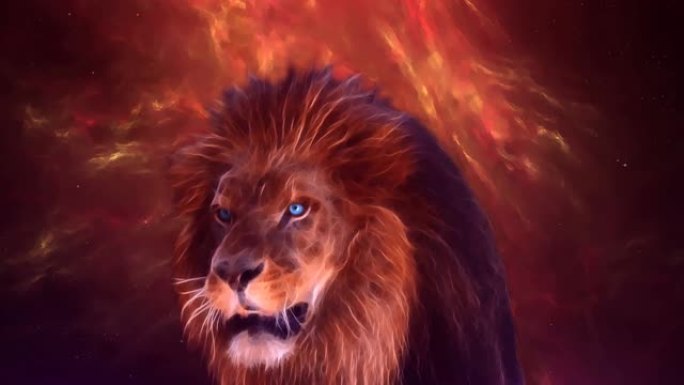 狮子在3D动画中咆哮