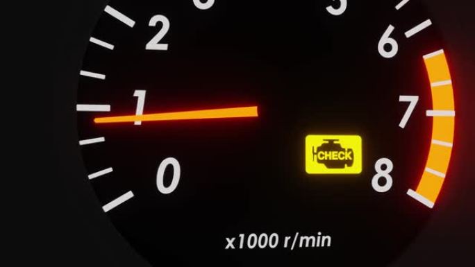 仪表板动画上闪烁的检查引擎错误图标