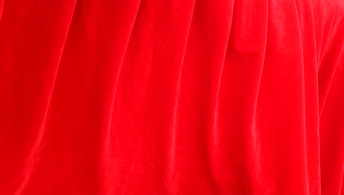 大红绸布飘动舞台背景